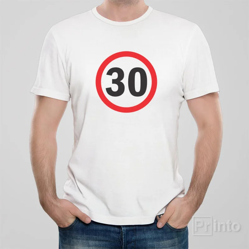 wind t-shirts free -Road sign 30