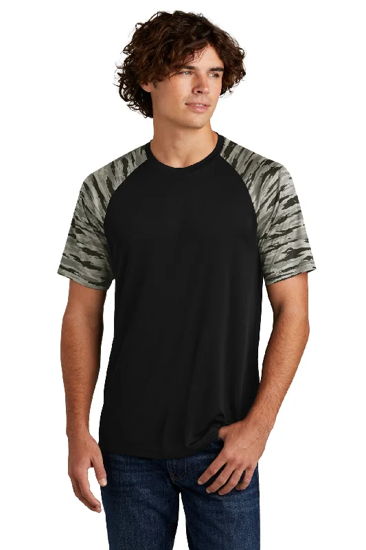 mountain t-shirts rugged -Sport-Tek Drift Camo Colorblock Tee ST376