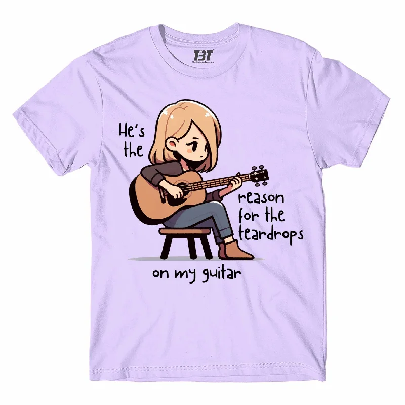 t-shirts for cozy -Taylor Swift T shirt - Tear Drops On My Guitar