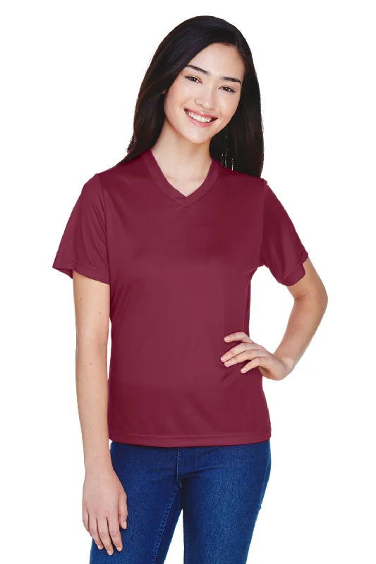 quote t-shirts wise -Team 365 Womens Zone Performance Moisture Wicking Short Sleeve V-Neck T-Shirt - Maroon