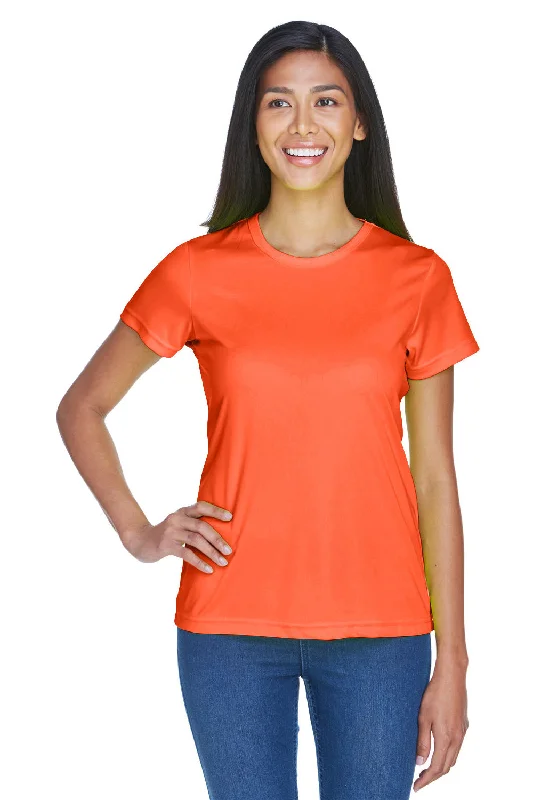 tank t-shirts sleeveless -UltraClub Womens Cool & Dry Performance Moisture Wicking Short Sleeve Crewneck T-Shirt - Orange