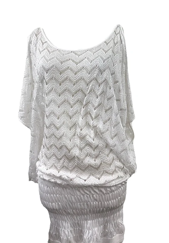 Pullover sweater with button hem -Dolce Cabo Women' Sweater White XL