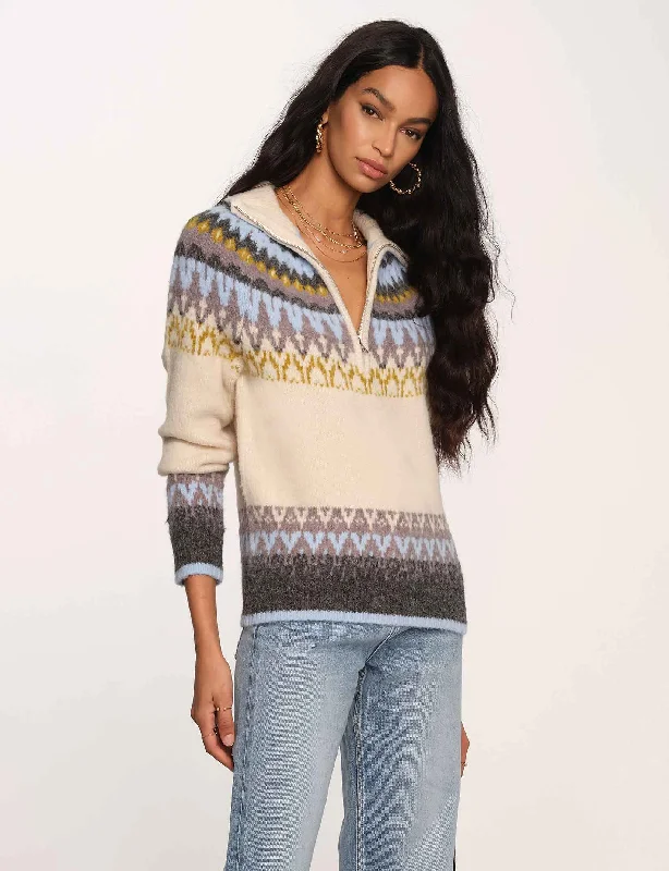 Pullover sweater with ribbed neck -gabriel sweater