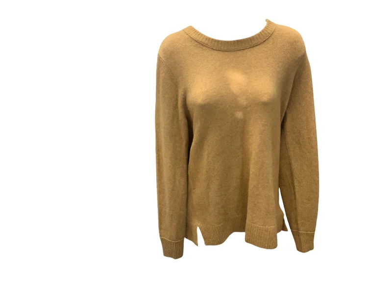 Pullover sweater with ribbed neck -J. Crew Women's Sweater Caramel M