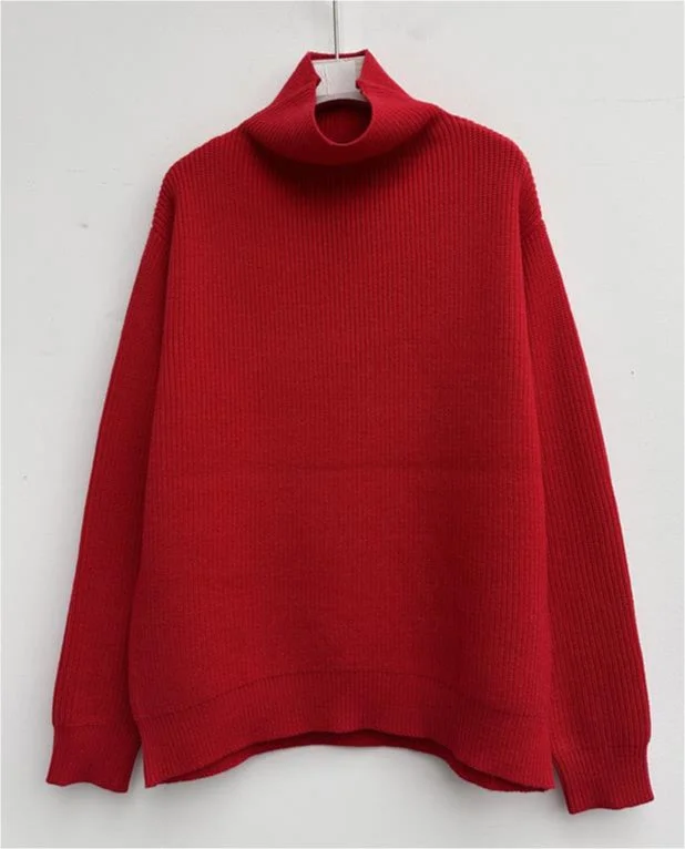 Pullover sweater for spring outings -CHADWICK RIBBED RELAXED MOCK NECK SWEATER