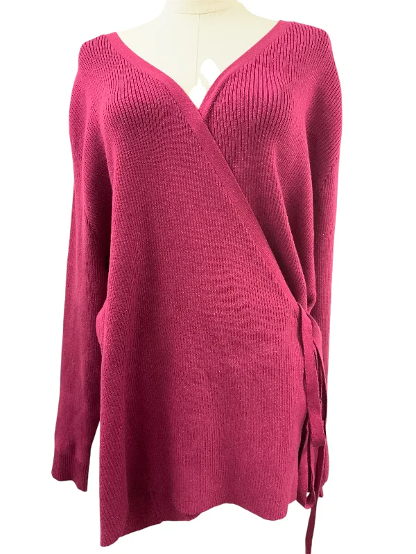 Red cozy pullover sweater -NWT S. Surrounding Women's Sweater Fuschia