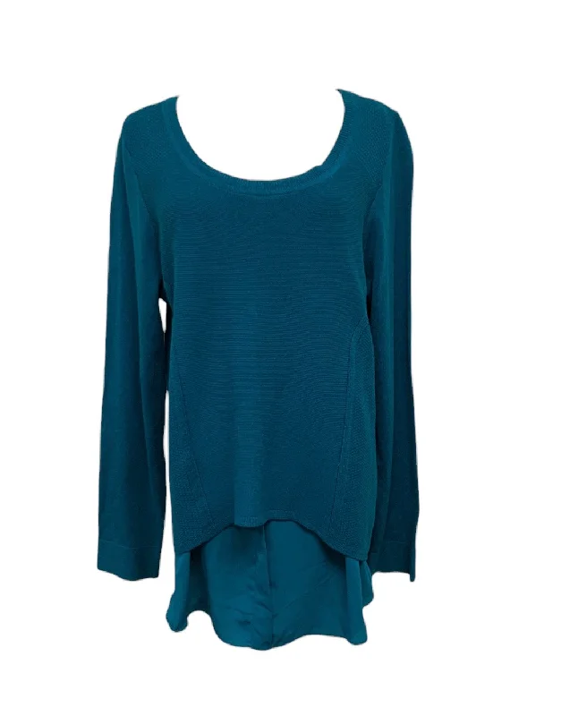 Pullover sweater for spring outings -Worthington Women's Sweater Teal XL