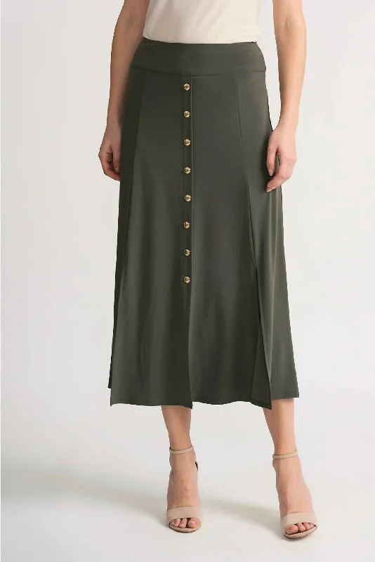 Skirts for neutral-toned outfits -Skirt In Avocado