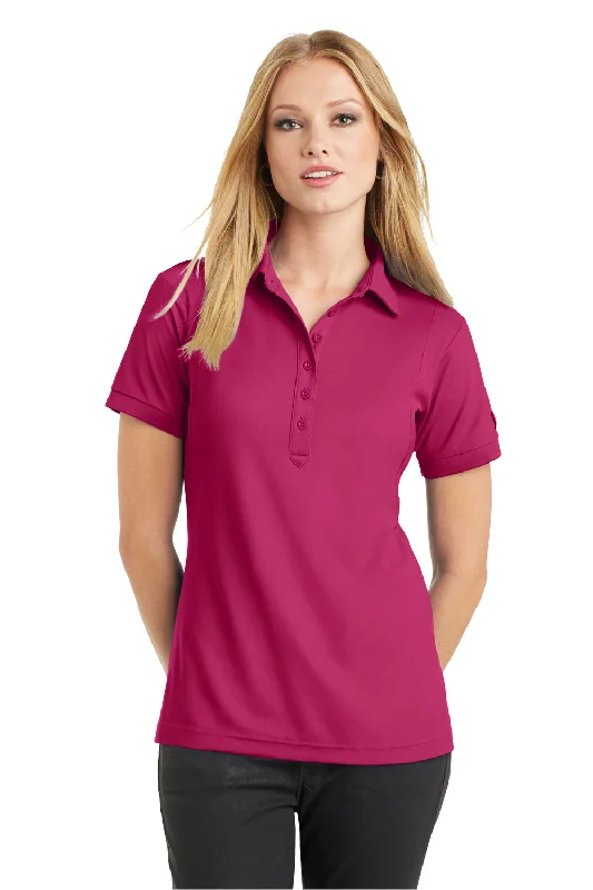 work shirts practical -Ogio Womens Jewel Moisture Wicking Short Sleeve Polo Shirt - Crush Pink