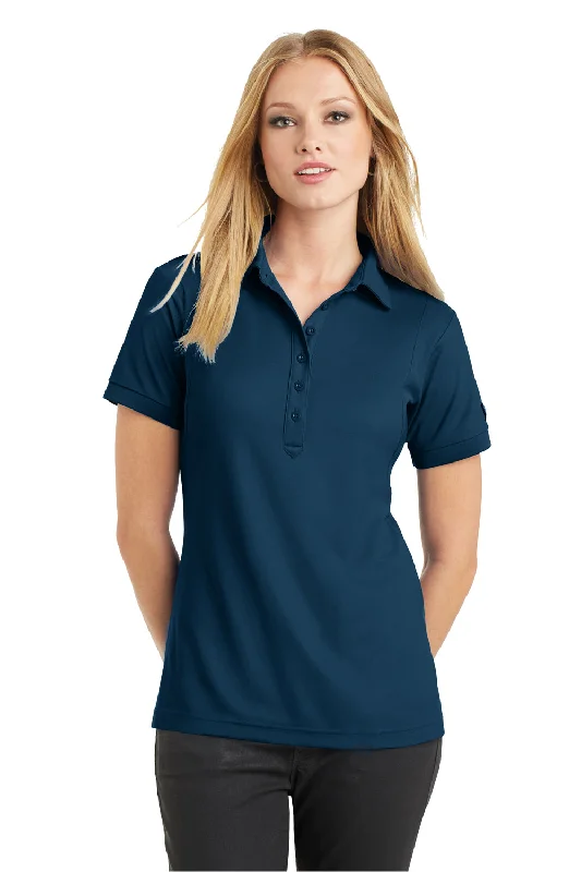 beach shirts relaxed -Ogio Womens Jewel Moisture Wicking Short Sleeve Polo Shirt - Spar Blue