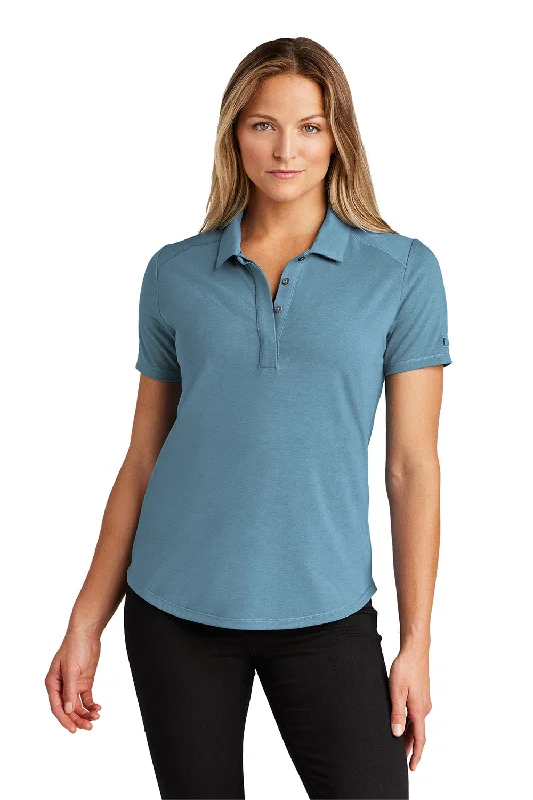 shirts with ties -Ogio Womens Motion Moisture Wicking Short Sleeve Polo Shirt - Mist Blue - New