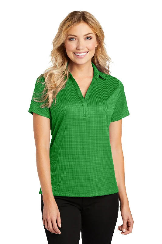 printed blouses vibrant -Port Authority Womens Performance Moisture Wicking Short Sleeve Polo Shirt - Vine Green