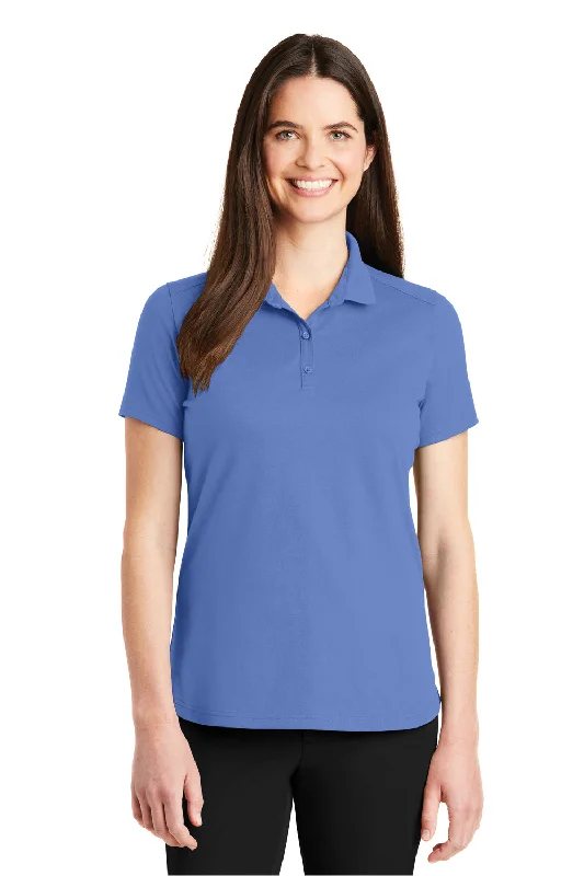 brushed shirts soft -Port Authority Womens SuperPro Moisture Wicking Short Sleeve Polo Shirt - Ultramarine Blue - Closeout