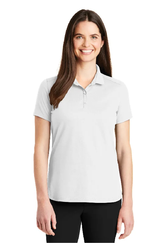 pique shirts classic -Port Authority Womens SuperPro Moisture Wicking Short Sleeve Polo Shirt - White - Closeout