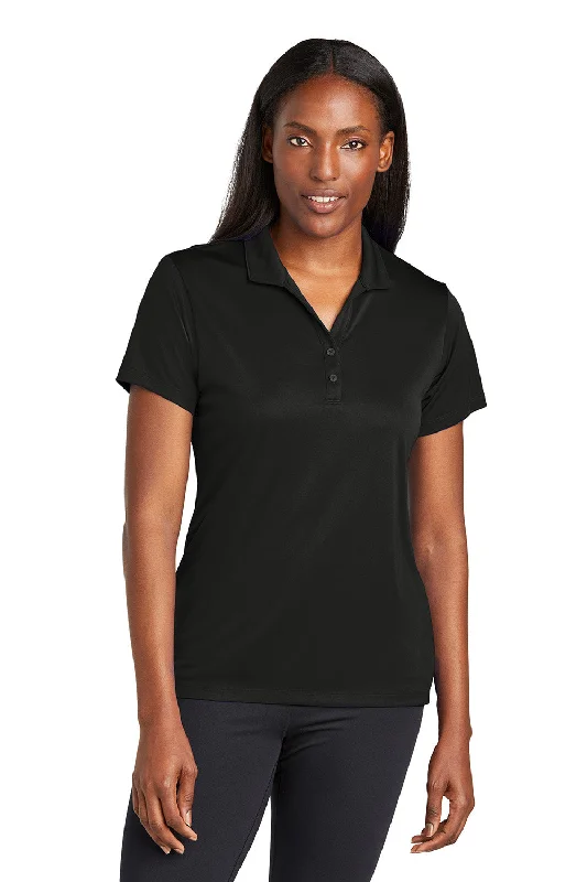 werewolf shirts wild -Sport-Tek Womens Moisture Wicking Re-Compete Short Sleeve Polo Shirt - Black - New