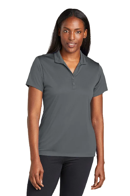 ninja shirts stealth -Sport-Tek Womens Moisture Wicking Re-Compete Short Sleeve Polo Shirt - Iron Grey - New