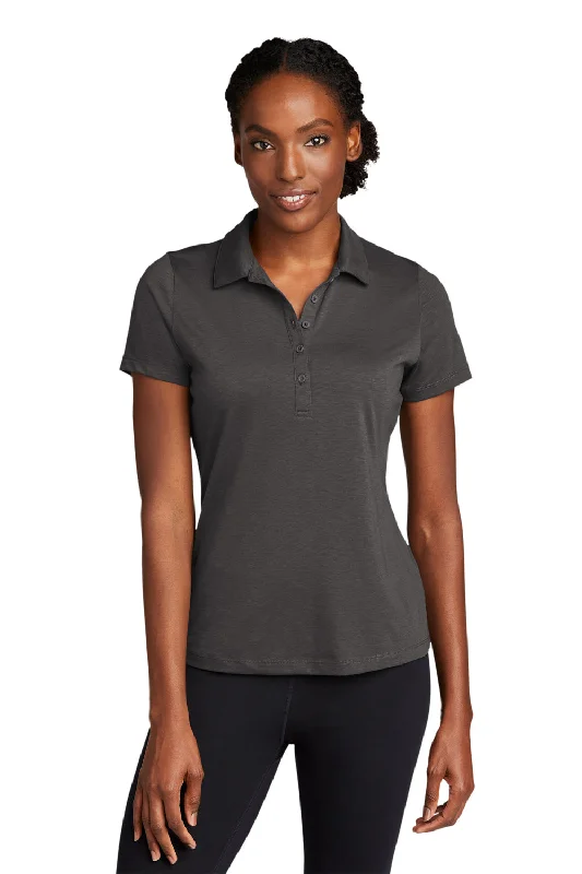 blouses for flair -Sport-Tek Womens Strive Moisture Wicking Short Sleeve Polo Shirt - Graphite Grey