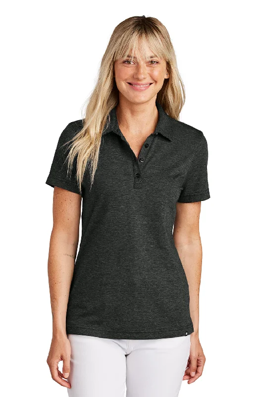 sunset shirts scenic -TravisMathew Womens Sunnyvale Wrinkle Resistant Short Sleeve Polo Shirt - Heather Black - New