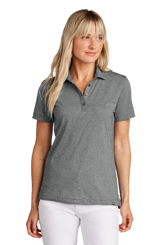 ocean shirts calm -TravisMathew Womens Sunnyvale Wrinkle Resistant Short Sleeve Polo Shirt - Heather Dark Grey - New