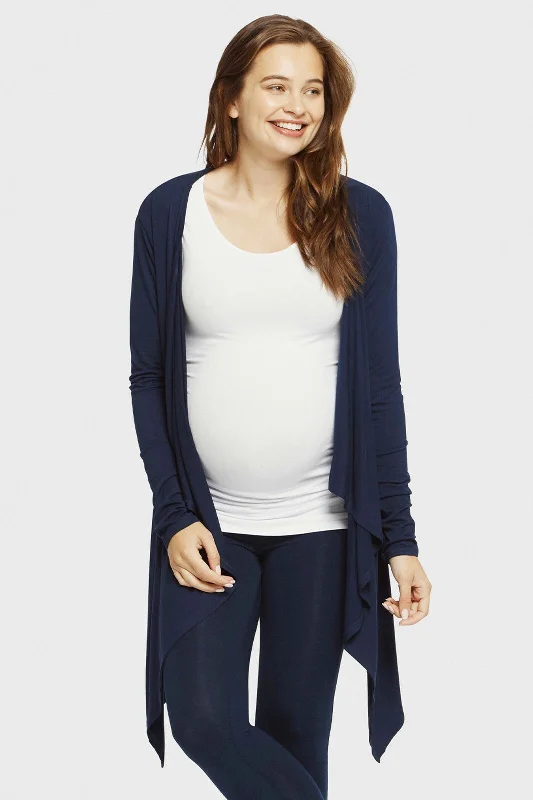 Red cozy cardigan -Waterfall Maternity Cardigan - Navy