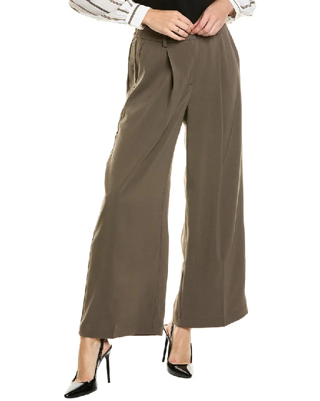 culottes pants airy -Adrianna Papell Soft Twill Trouser