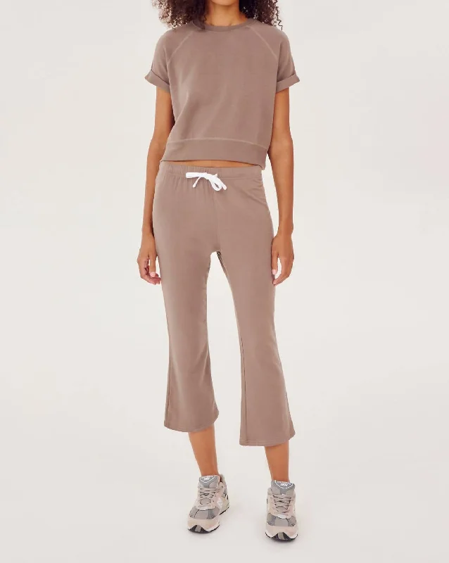 high-rise pants flattering -Brooks Flare Pants In Lentil