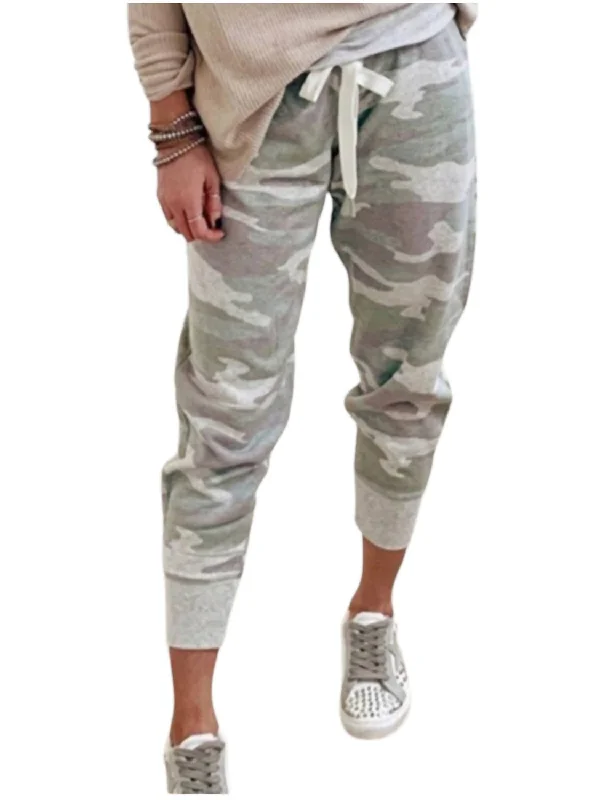 pants for fishing -Camo Jogger In Grey Camo