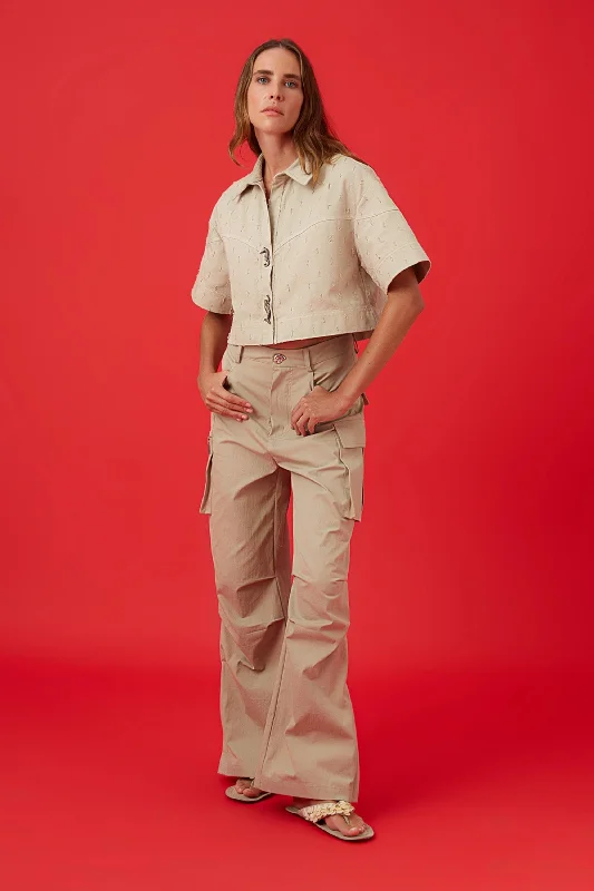 anti-pilling pants smooth -Cargo Pants with Pockets