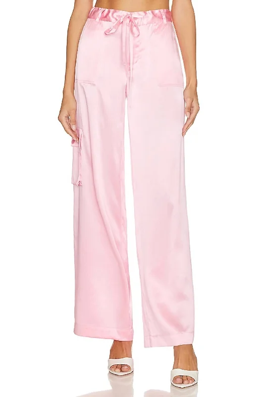 pants for awesome -Cedric Cargo Pants In Sweet Pink