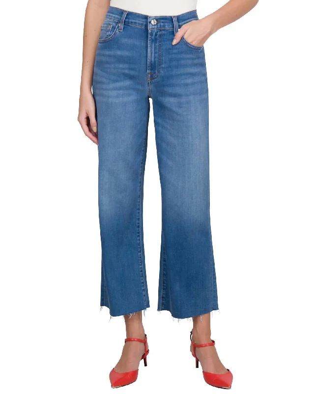 pants with pockets -Cropped Alexa Jeans In Sapphire Blue