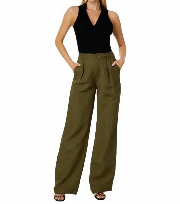 high-waisted pants women -Dallas Pant In Army