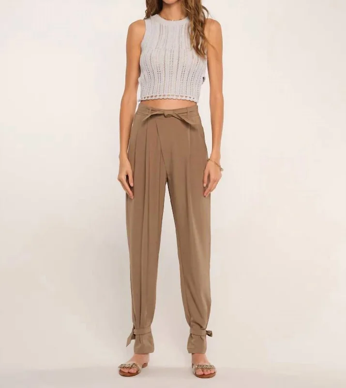 pants for road trips -Declan Pant In Brown