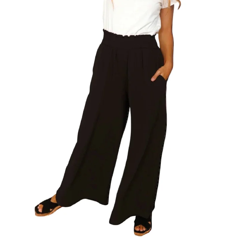 pants for awesome -Eli Wide Leg Pants In Black