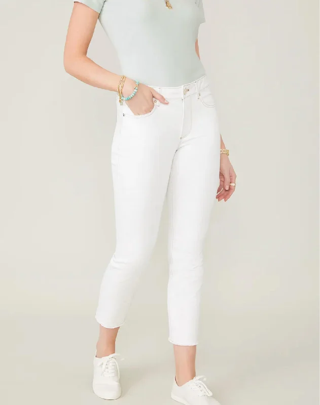 pants for towns -Ellington Slim Jean In Pearl White