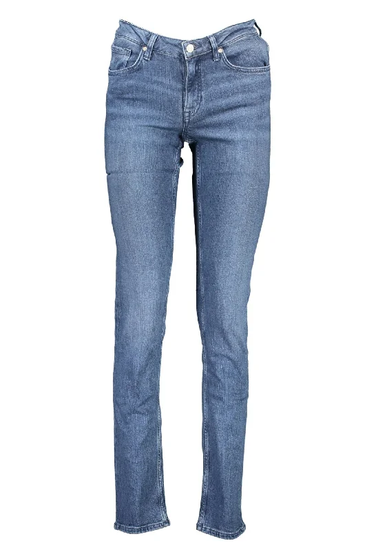 pants for calm -Gant Chic Faded  Button-Zip Women's Jeans