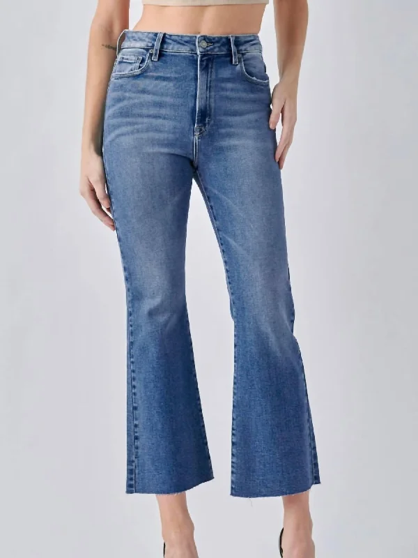 pants for smooth -Happi Hr Cropped Flare Jean In Perfect Wash