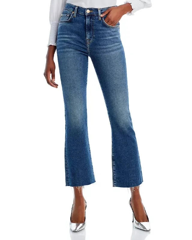 pants for fierce -High Rise Slim Kick Ankle Jeans In Blue