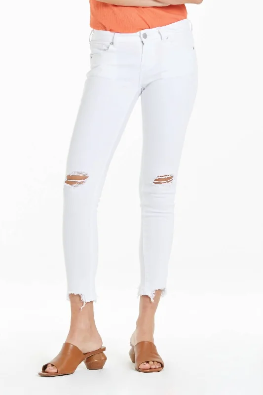 pants for luxe -Joyrich Mid Rise Ankle Skinny Jean In Optic White