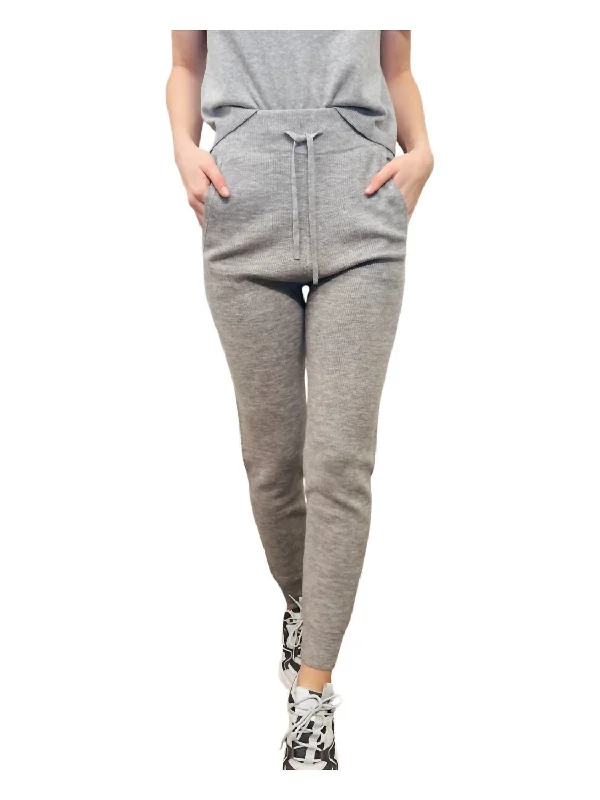 pants for awesome -Knit Jogger In Grey