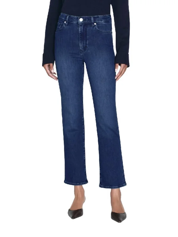 relaxed fit pants easy -Le Sleek Straight Jean In Thunderstorm