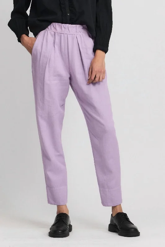 pants for deserts -Linen Easy Pant In Lavender