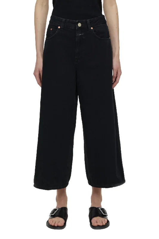 patched pants unique -Lyna Wide Jeans In Black