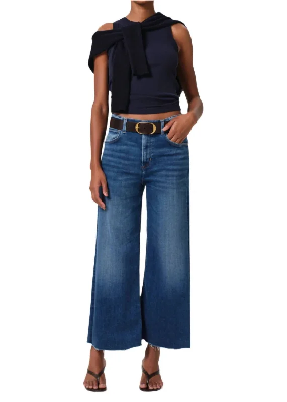 pants for luxury -Lyra Wide Leg Crop Jean In Ambry