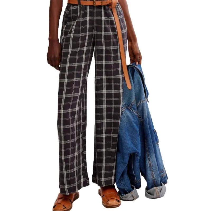 pants for yoga -Mara Menswear Overall In Black Combo