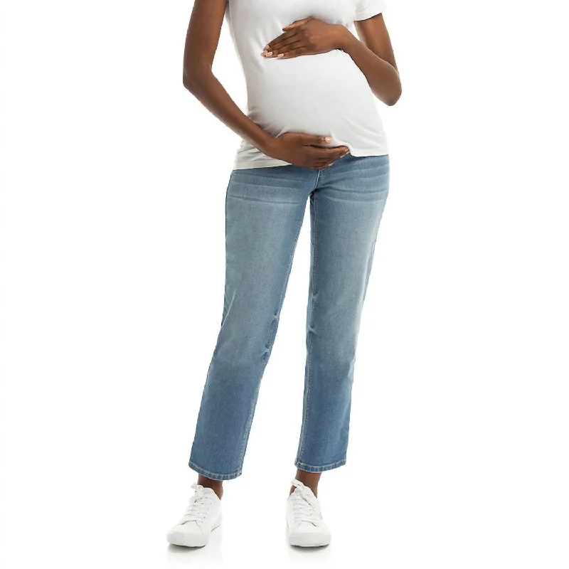 pants for expression -Maternity 28" Straight With Bellyband Jeans In Kinsley