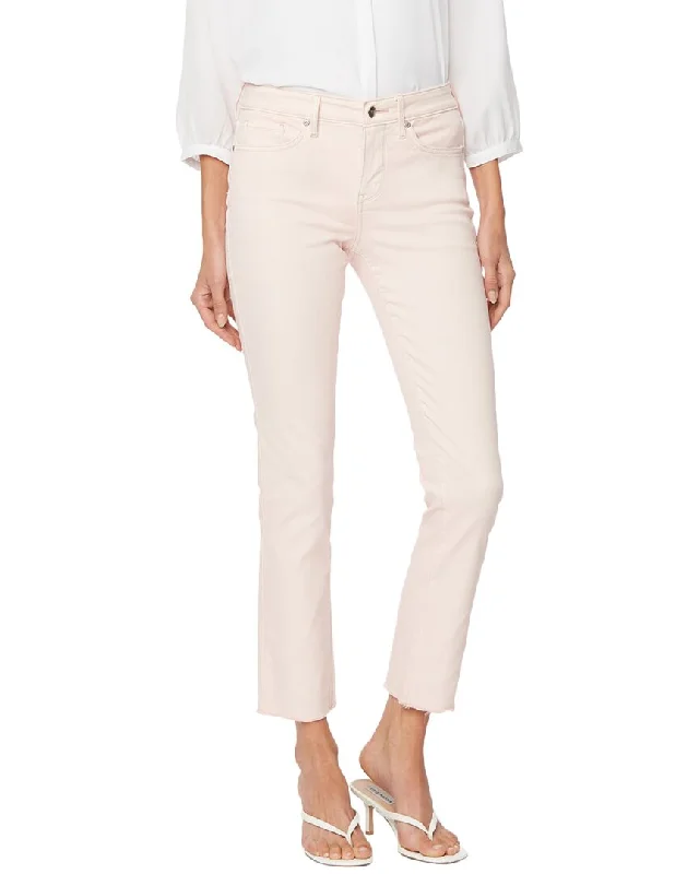 blush pink pants delicate -NYDJ Petite Sheri Marisol Carnation Ankle Crop Jean