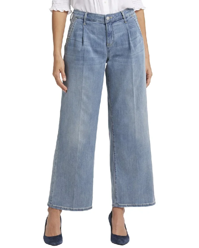 faux fur pants luxe -NYDJ Petite Teresa Indigo Stream Ankle Crop Jean