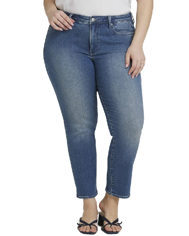 padded pants cozy -NYDJ Plus Sheri Clean Horizon Ankle Crop Jean