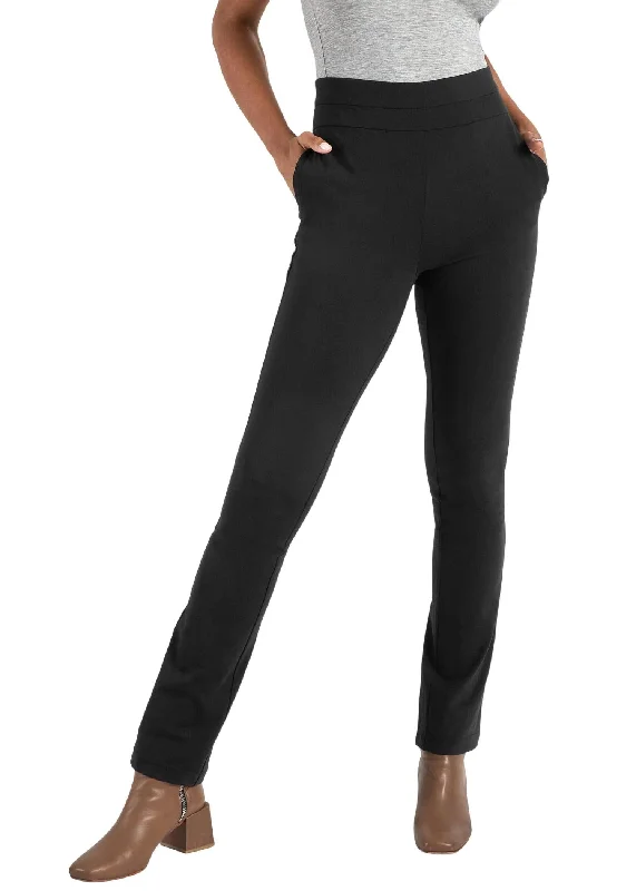 belt-loop pants classic -Pisces Hr Straight Leg Pant In Black