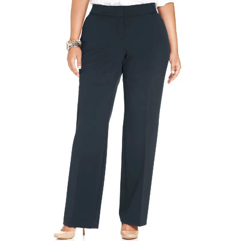 pants for slow -Plus Womens Straight Leg Pants